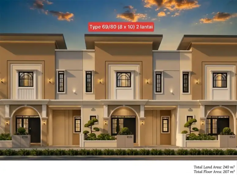 Fasad Gagah, Smart Door Lock Rumah Smart Home 2 Lantai Favorit Pasangan Muda di Bandung Timur